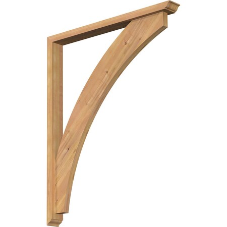 Ekena Millwork Thorton Traditional Smooth Bracket w/ Offset Brace, Western Red Cedar, 3 1/2"W x 34"D x 42"H BKT0402X34X42THR01SWR